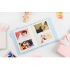 Альбом для фотографий Fuji Instax Mini - с ушками  на 64 фото (голубой
